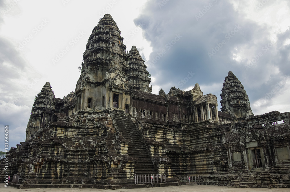 Angkor Wat - Khmer temple in Siem Reap province, Cambodia, South Angkor Wat - Khmer temple in Siem Reap province, Cambodia, South