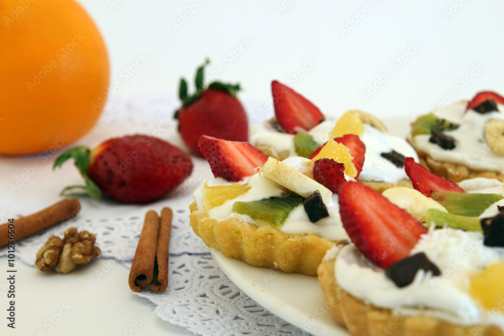 Tarts with fruits Tarts with fruits