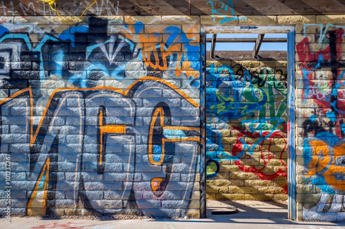 Graffiti art wall