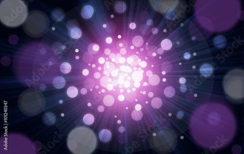 illustration of abstract purple background with lights and stars.