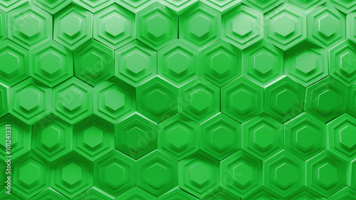 3d background platte made of randomly rotated sixgon pattern elements