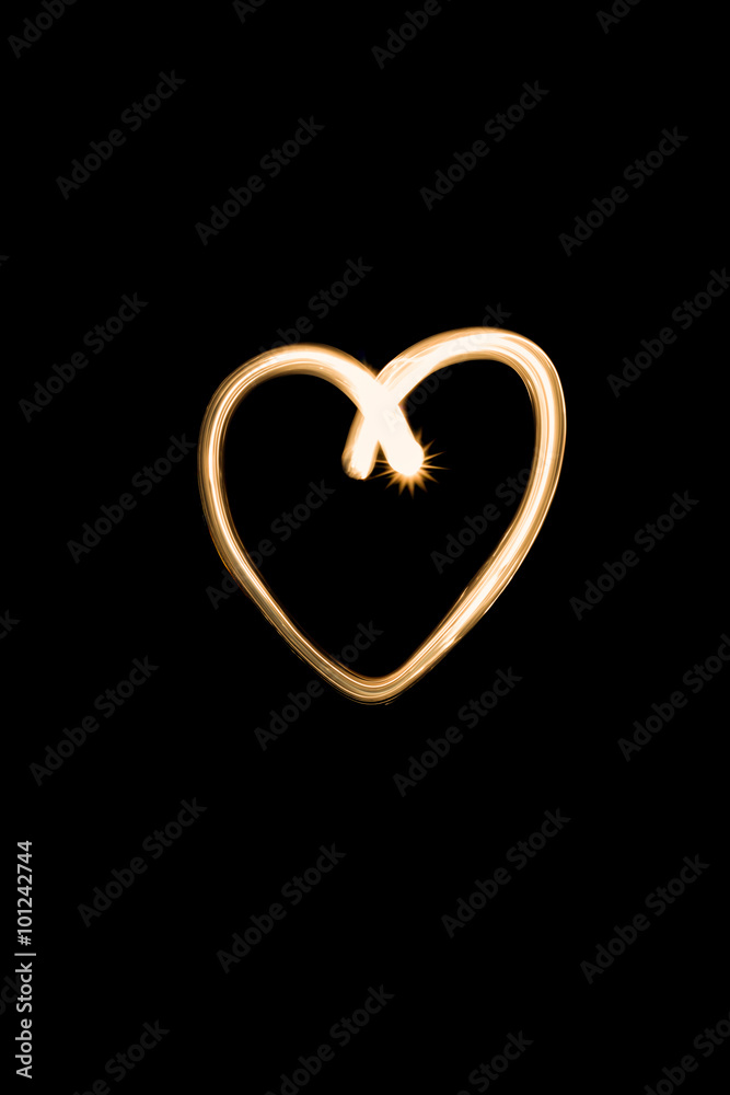 Heart Lightpainting white Heart Lightpainting white
