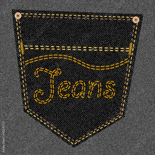 Black jeans pocket