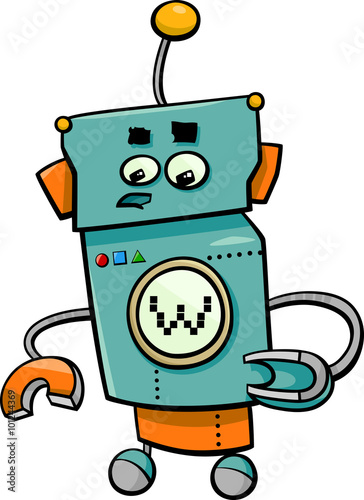 comic robot cartoon character