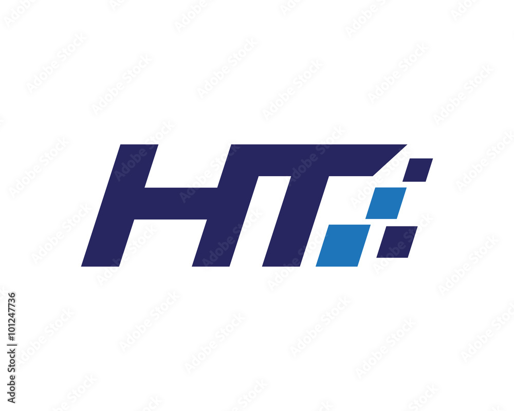 HT digital letter logo