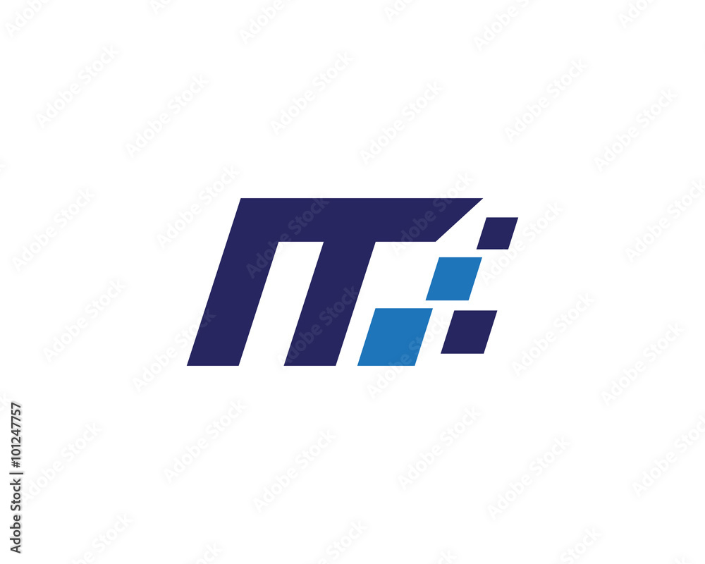 IT digital letter logo
