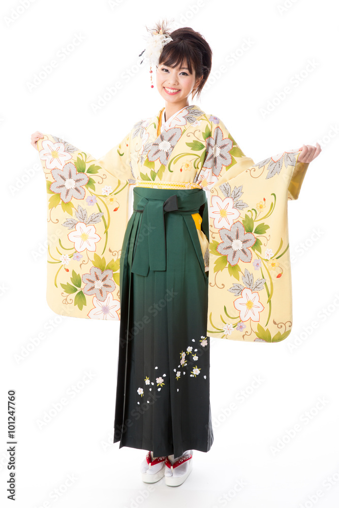 portrait of japanese traditonal woman on white background portrait of japanese traditonal woman on white background