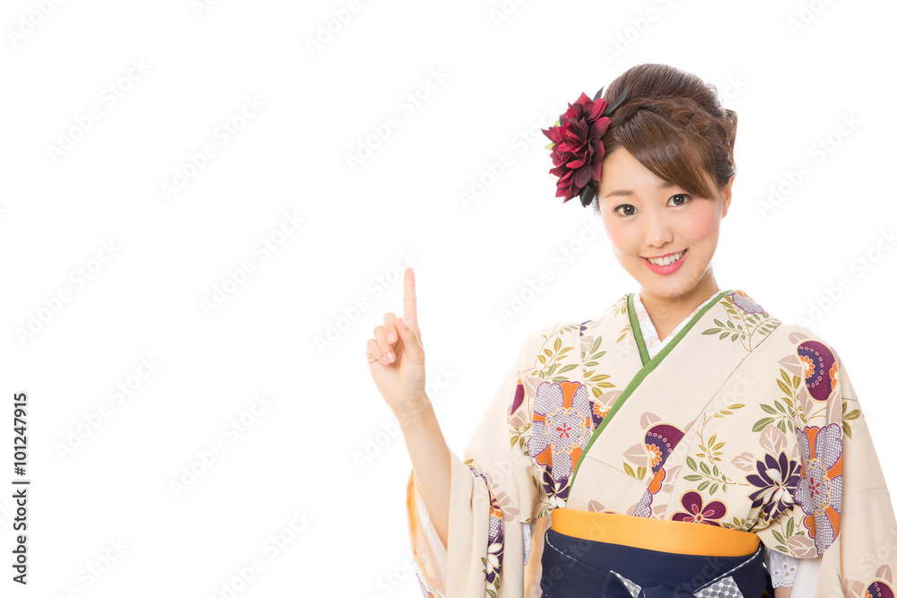 portrait of japanese traditonal woman on white background portrait of japanese traditonal woman on white background