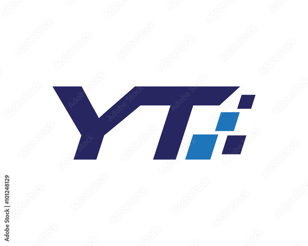 YT digital letter logo