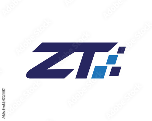 ZT digital letter logo photo