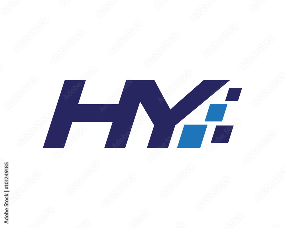 HY digital letter logo