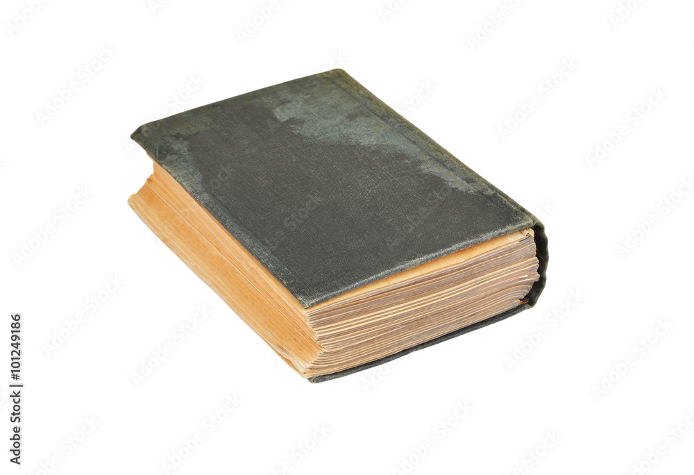 Dirty antique book, isolated on white background Dirty antique book, isolated on white background