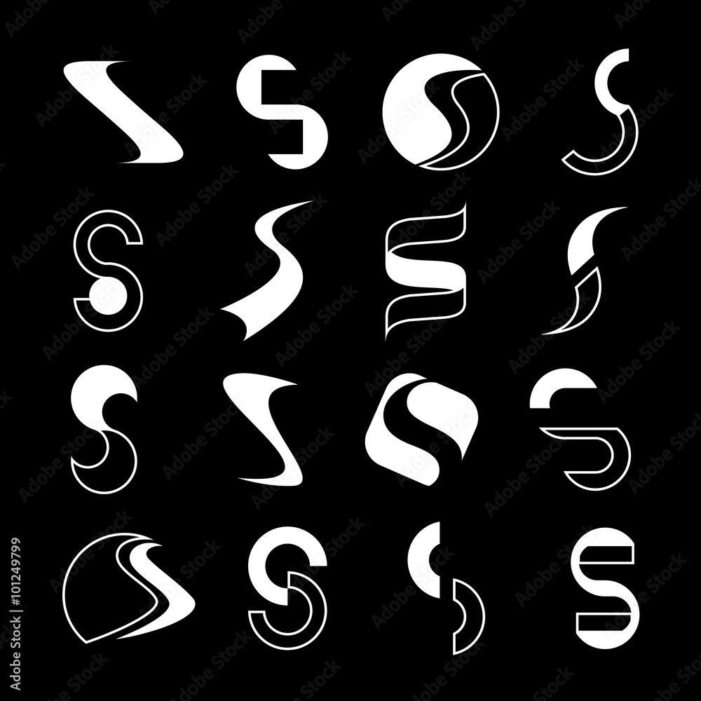 S Lettering - Isolated On Black Background - Vector Illustration, Graphic Design, Editable For Your Design S Lettering - Isolated On Black Background - Vector Illustration, Graphic Design, Editable For Your Design