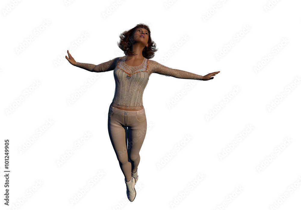 Female Rising To The Heavens
White Isolated Background Female Rising To The Heavens
White Isolated Background