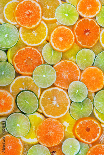 sliced citrus fruits background/   sliced citrus fruits background