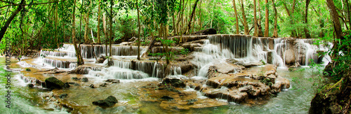 Paradise Waterfall (Huay Mae Kamin Waterfall) in Kanchanaburi, T