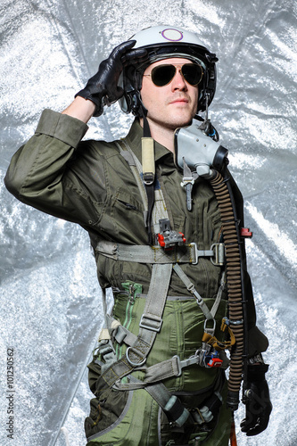 Fototapeta military pilot