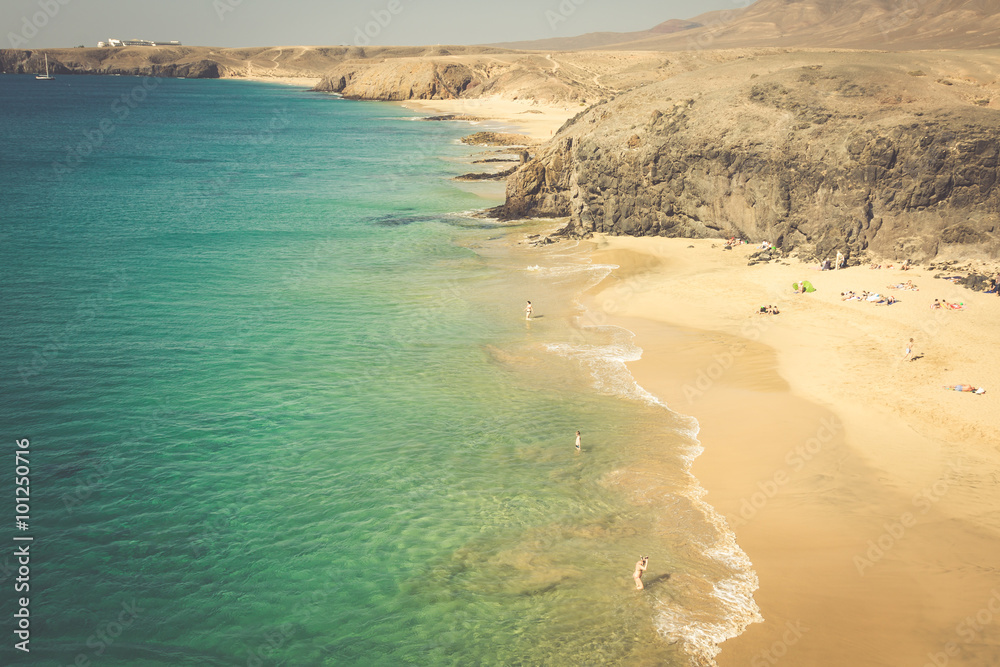 Papagayo beach, Lanzarote. Canary Island.