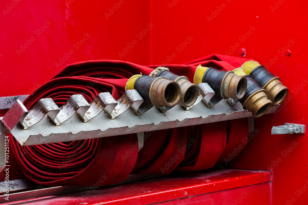 Naklejka premium rolled up firehoses