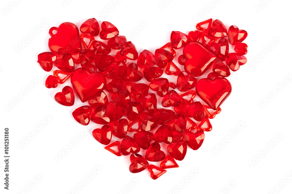 Heart made of decorative hearts Heart made of decorative hearts