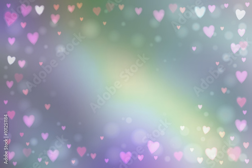 Abstract hearts lights background