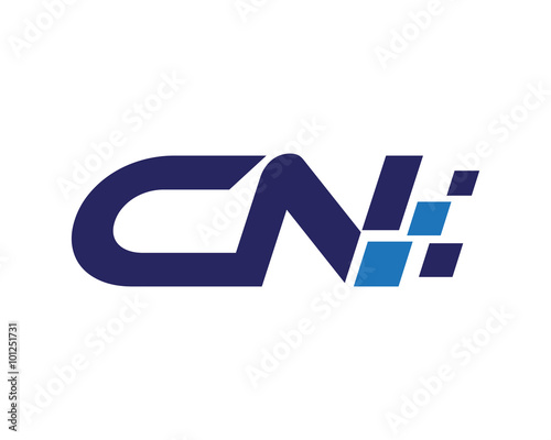 CN digital letter logo