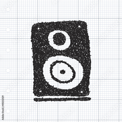 Simple doodle of a speaker
