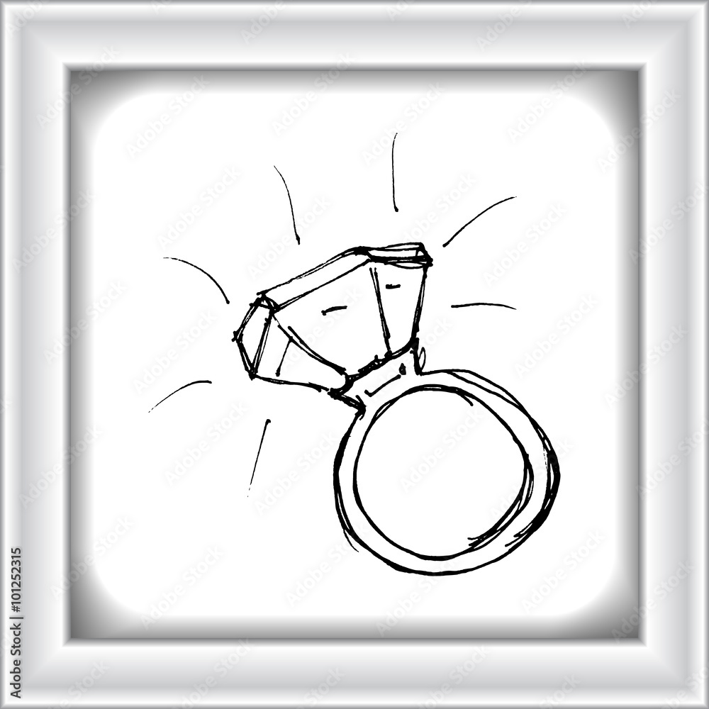 Set of cartoon style ring Set of cartoon style ring