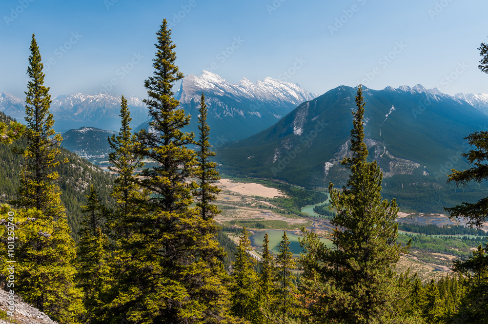 hiking trail of Cory Pass, Banff national park, Alberta, Canada