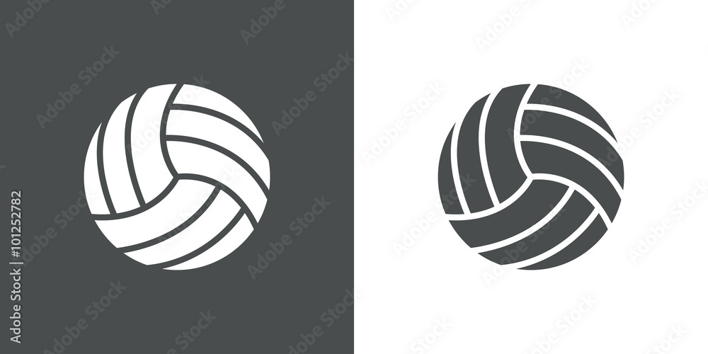 Icono plano pelota voleibol #1 Stock Vector