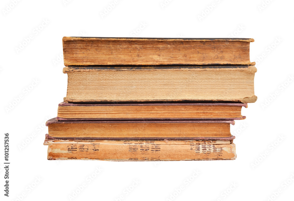 Dirty antique book, isolated on white background Dirty antique book, isolated on white background