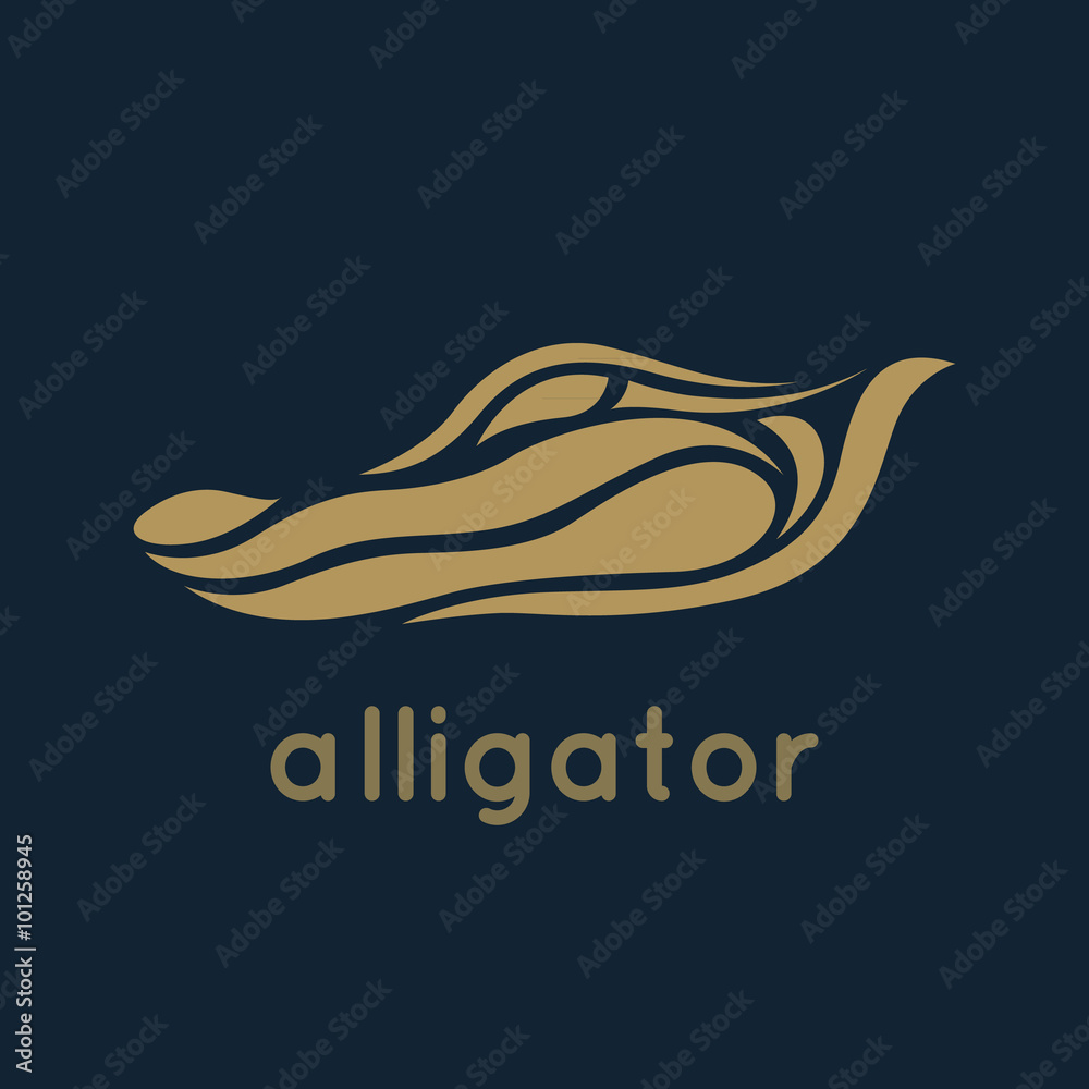 Fototapeta premium alligator logo vector