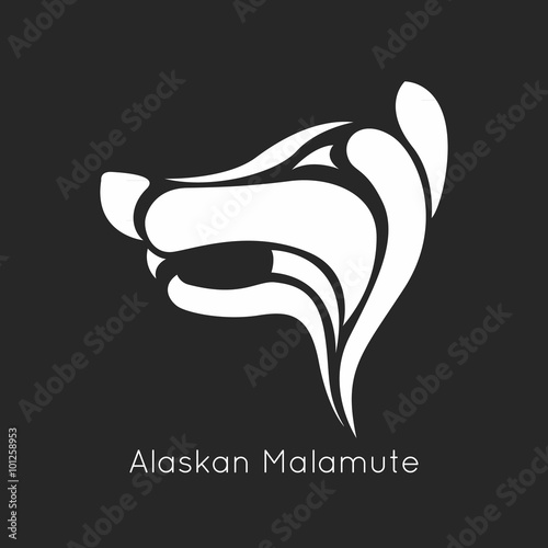 alaskan malamute dog vector