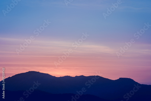 twilight sky and Mountain. © bigy9950