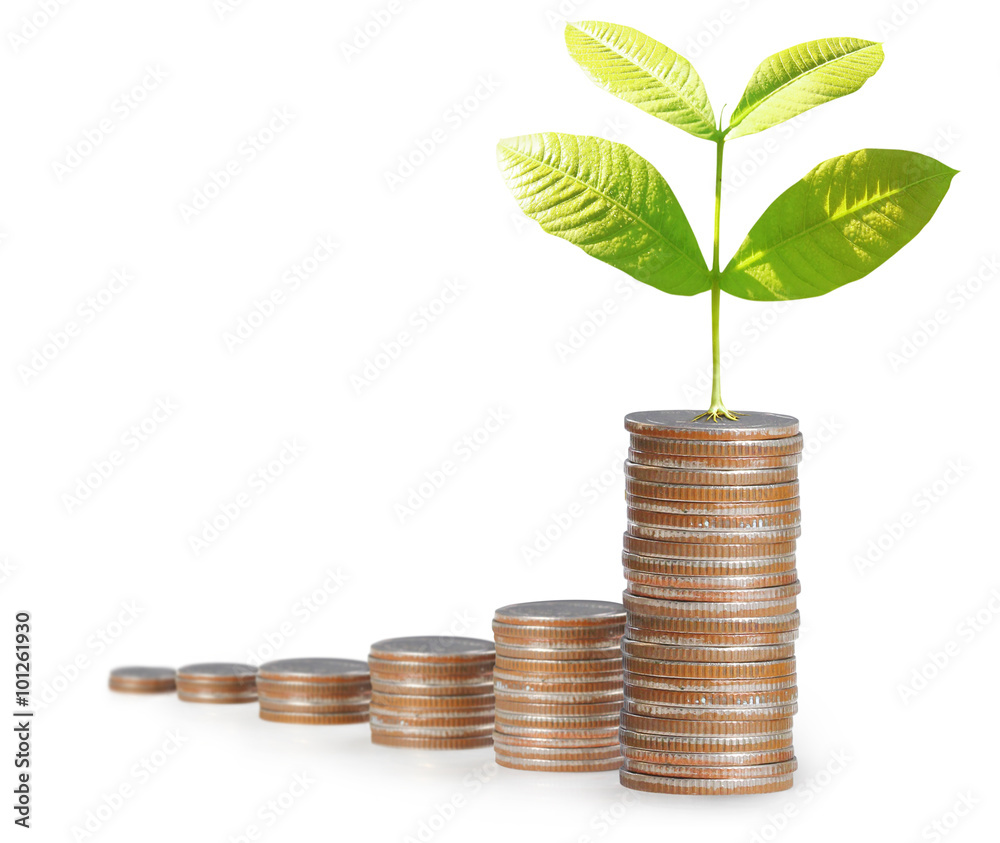 Investment concept, Coins stock market Investment concept, Coins stock market