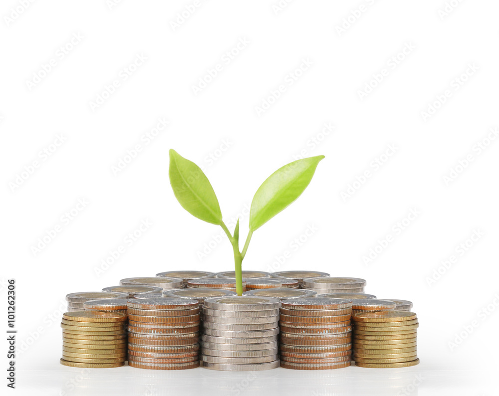 Investment concept, Coins stock market Investment concept, Coins stock market