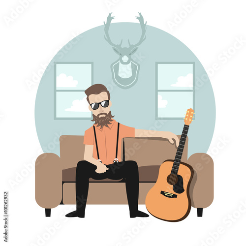 character design of a rocker