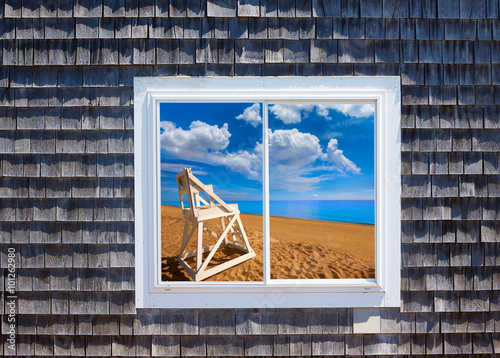 Cape Cod window photomount Massachusetts photo