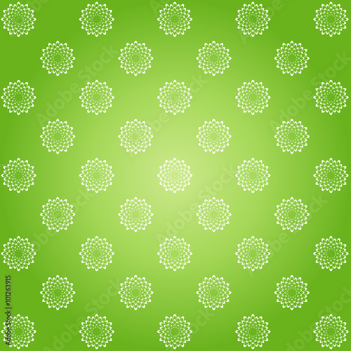 Floral background in green