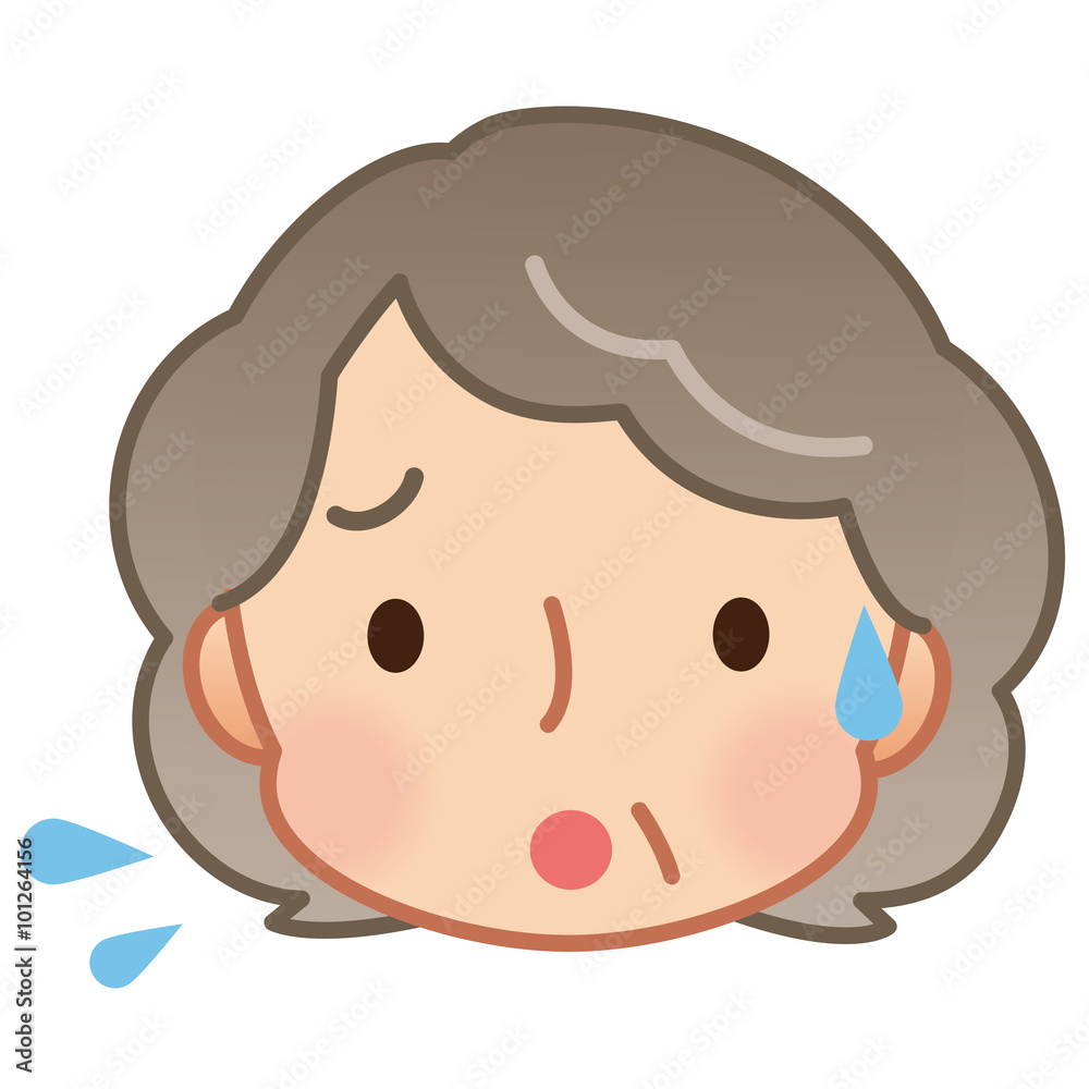 高齢者 心配するおばあちゃん Stock イラスト Adobe Stock