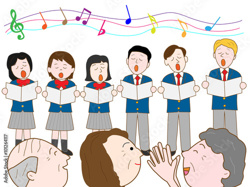 高校生の老人施設でのボランティア活動