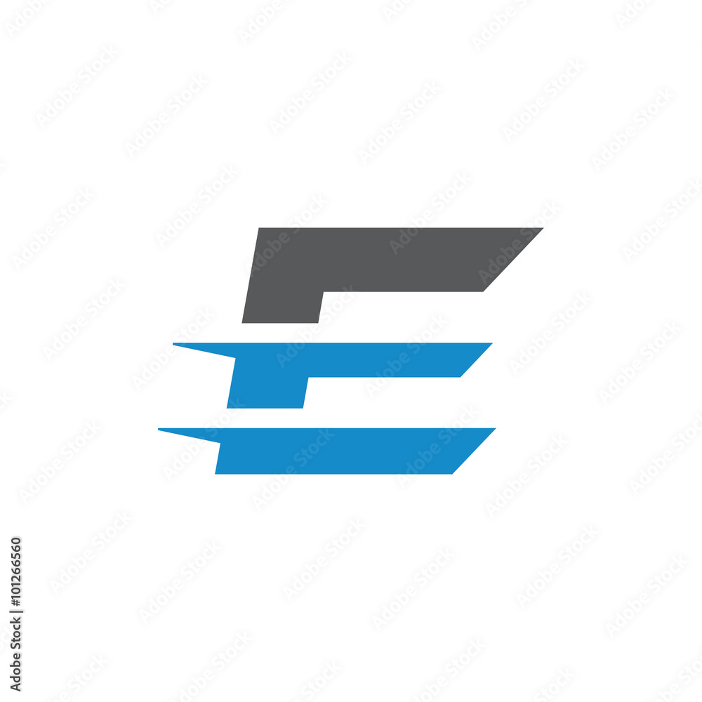 Simple Modern Dynamic Letter Initial Logo e Simple Modern Dynamic Letter Initial Logo e