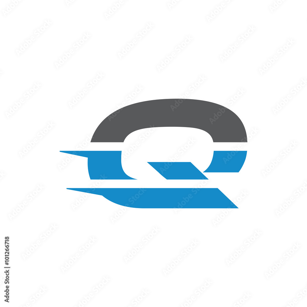 Simple Modern Dynamic Letter Initial Logo q Simple Modern Dynamic Letter Initial Logo q