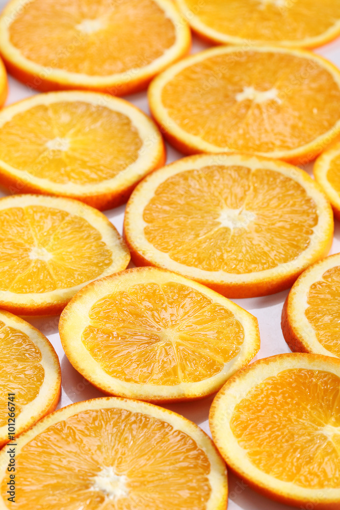 sliced fresh oranges sliced fresh oranges