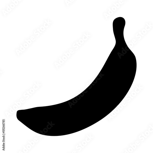 Banana / plantain fruit flat icon for food apps and websites