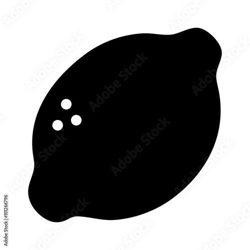 Lemon or lime citrus fruit flat icon for food apps and websites