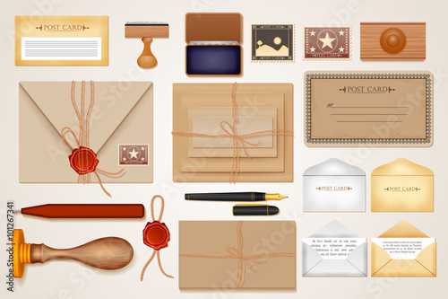 Identity branding mockup for postal service
