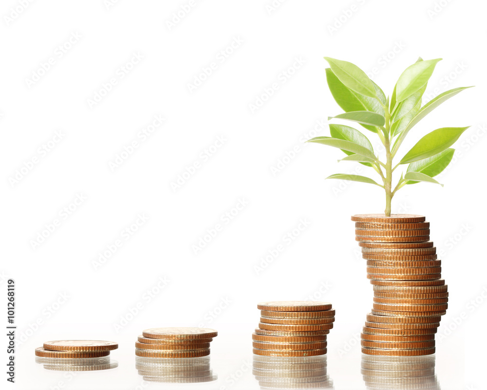 Investment concept, Coins stock market Investment concept, Coins stock market
