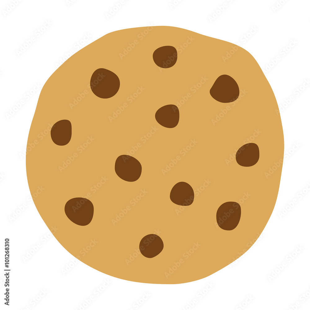 Chocolate chip cookie icon for food apps and websites Chocolate chip cookie icon for food apps and websites