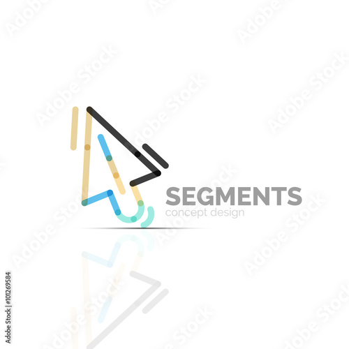 Arrow icon vector logo. Company branding element